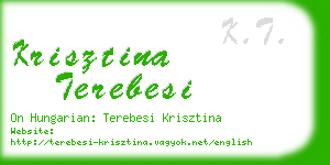 krisztina terebesi business card